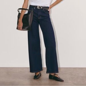 Everlane Women's Dark Blue Flare Jeans